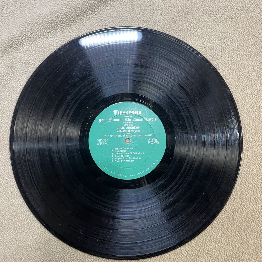 Firestone Your Favorite Christmas Carols Vol 5 Julie Andrews Andre Previn Record - Picture 2 of 3